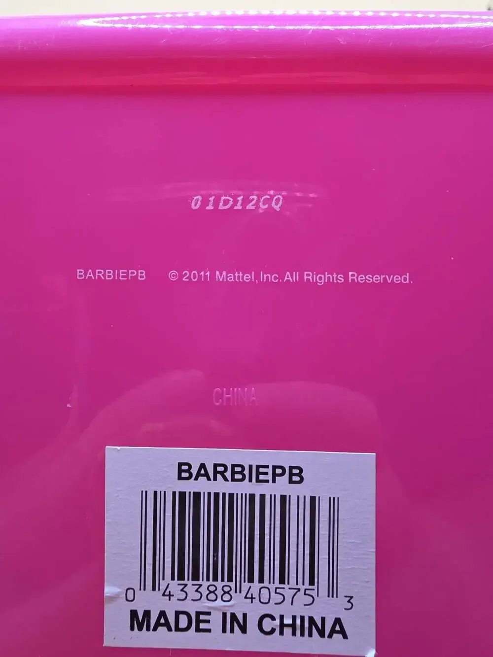 2011 Shakespeare Barbie Fishing Tackle Box Pink White Blue